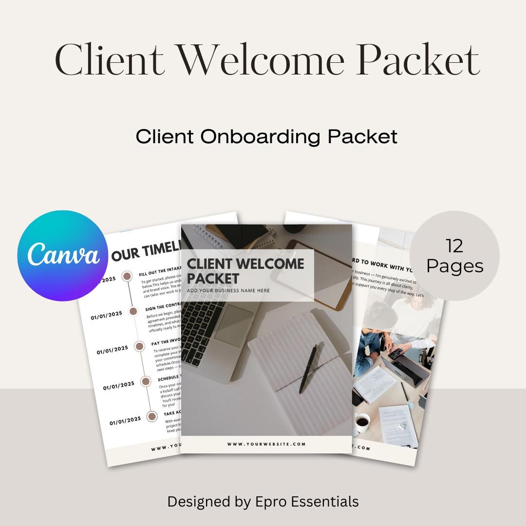 Client Welcome Packet | Onboarding Template | Virtual Assistant, Social ...