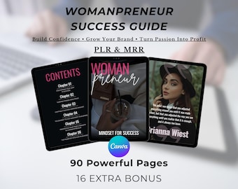 Womanpreneur Success Guide Ebook PLR & MRR, Business Growth Workbook, Resell Rights Digital Product, Entrepreneur Mindset Guide