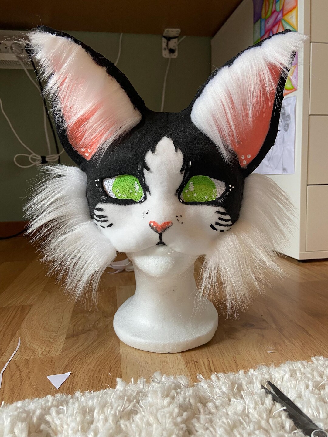 Black Tuxedo Cat Mask - Etsy