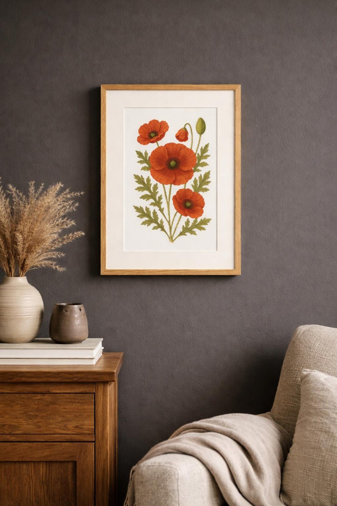 Remembrance Poppy Wall Art – Memorial Flower Print, in Loving Memory ...