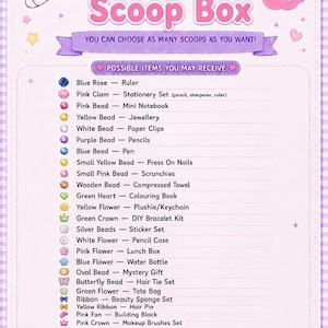 Mystery Scoop Box | Kawaii Stationery, Jewelry, Accessories, Beauty Items
