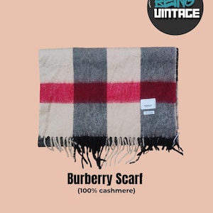 Vintage Burberry Scarf - 100% Cashmere