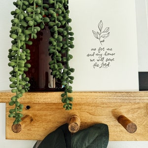 As For Me and My House, We Will Serve the Lord, Joshua 24:15, Christian Bible Verse Wall Decor
