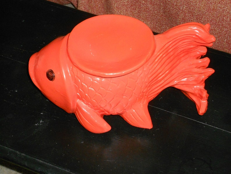 Vintage big KOI gold fish candle holder or fish bowl holder Etsy