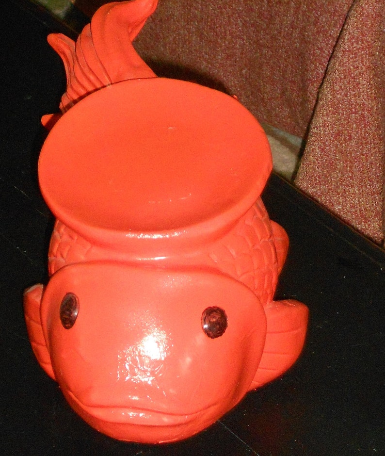 Vintage big KOI gold fish candle holder or fish bowl holder Etsy