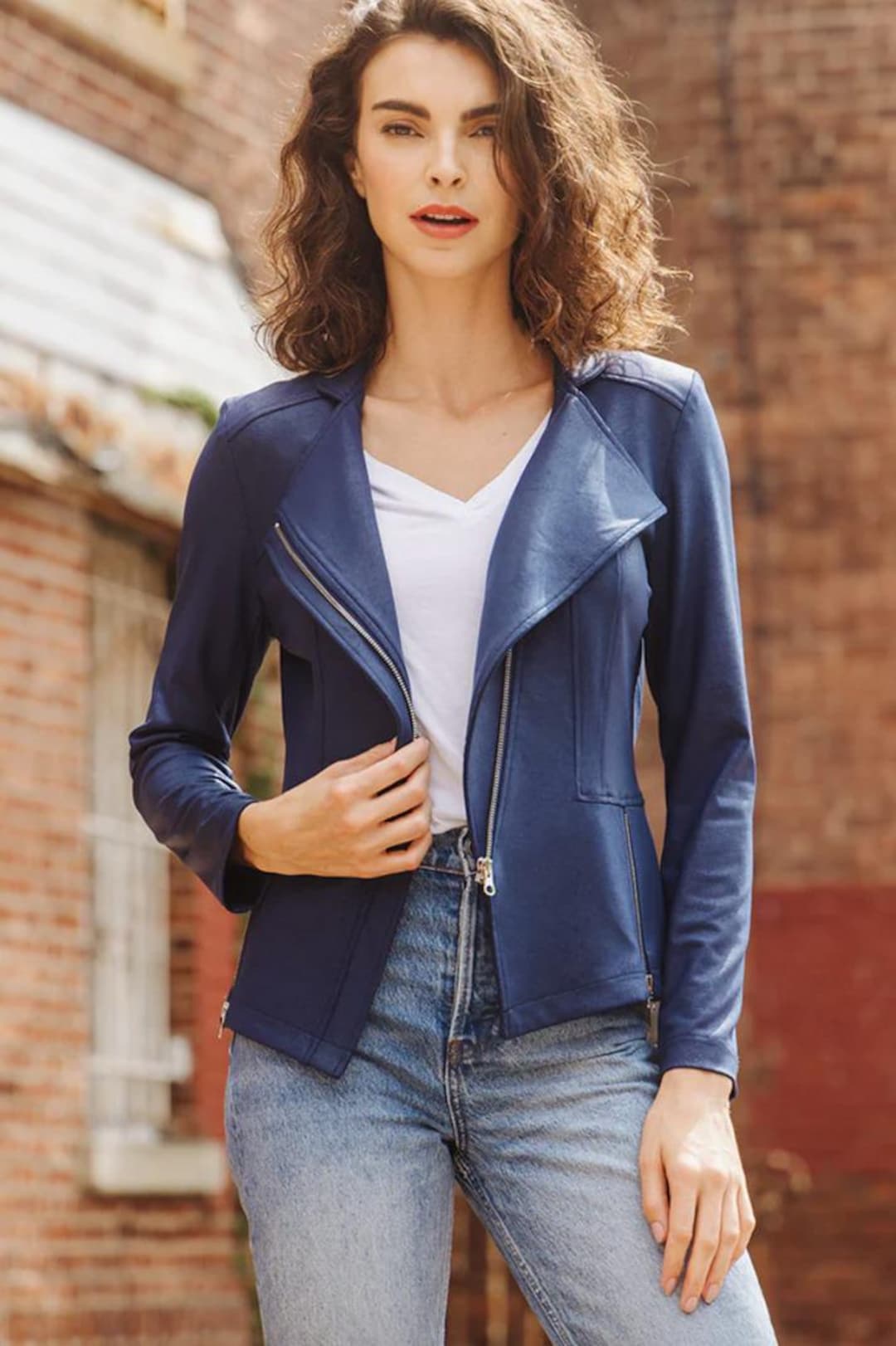 Liquid Leather Jacket- Merlot main image 1