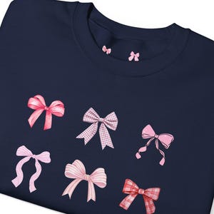 Coquette Bow Sweatshirt: Pink Ribbon, Trendy Crewneck