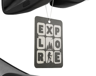 Adventure Car Air Freshener: Road Trip Scents - Pine, New Car, Black Ice
