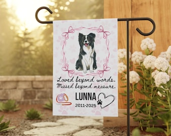 Personalized Pet Memorial Garden Banner: Custom Dog Tribute Flag