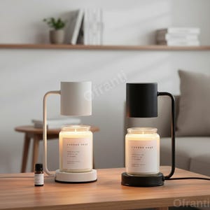 Lampada scaldacandele per arredamento camera da letto, tavolino da caffè, illuminazione per studio yoga, scaldacera senza fumo con funzione timer