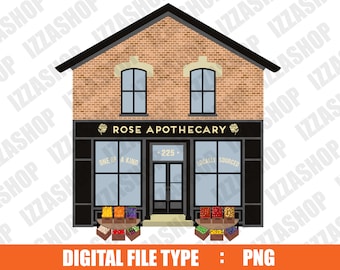 Rose Apothecary Store Shop Sublimation Design PNG Digital Instant Download