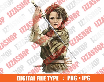 Maisie Williams Sublimation Drawing PNG Digital Instant Download