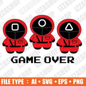 Red Guards Game Over Tv Show, Cut file, AI SVG PNG Vector Instant Download