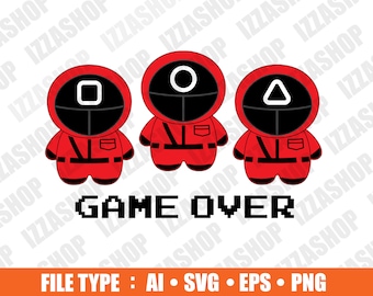 Red Guards Game Over Tv Show, Cut file, AI SVG PNG Vector Instant Download