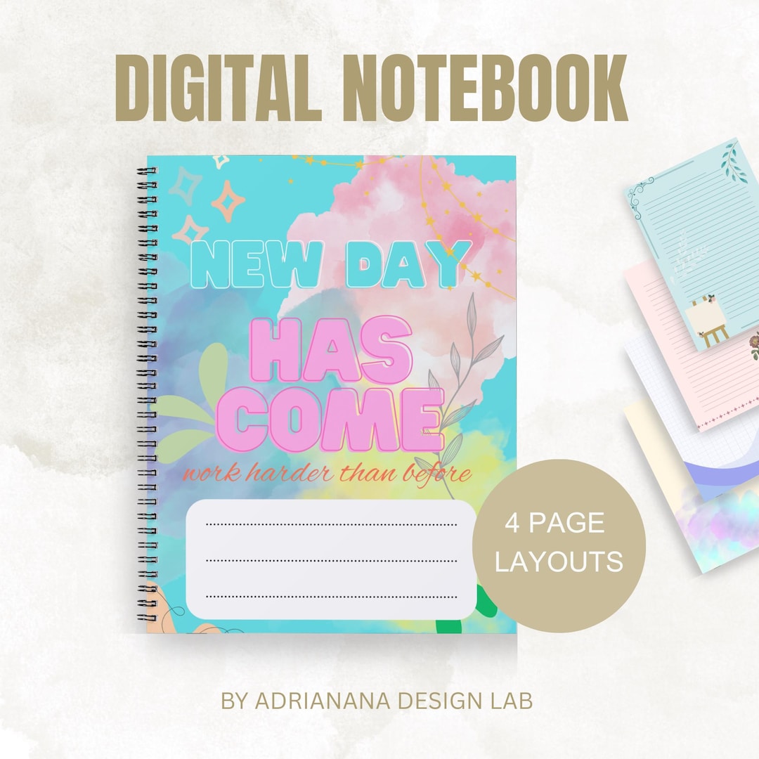 Student Study Notebook Model Minimalist Study Planner Notebook | Student Note Template (digital ...
