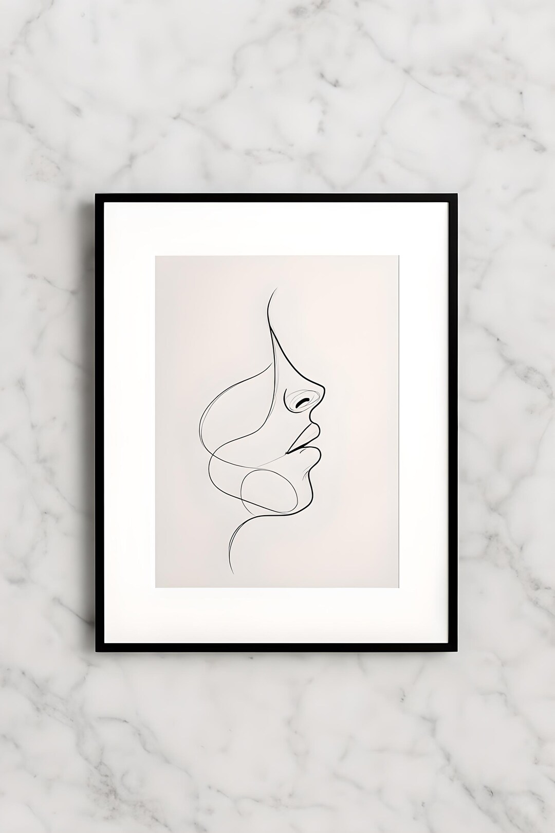 Abstract Woman PNG Poster | Minimalist Female Line Art | Modern Digital ...