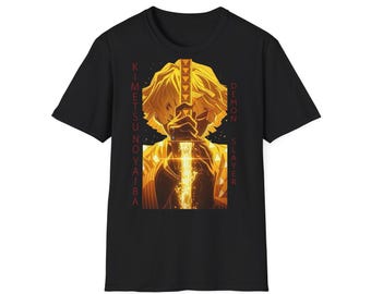 Demon Slayer Shirt Zenitsu Anime Graphic Tee, Kimetsu No Yaiba Unisex T-Shirt, Japanese Manga Streetwear, Otaku Gift Top