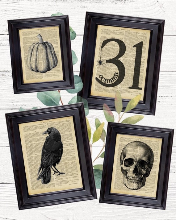Halloween Pages Collection 8x10 Printable Printable Art | Etsy