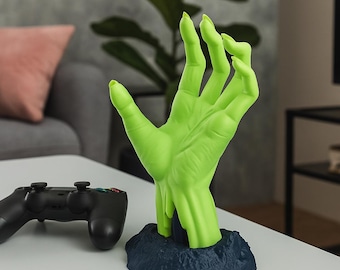 Zombie Hand 3D Printed Gaming Controller Holder Stand Eco Friendly