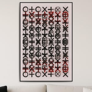 Cifrado: Arte críptico abstracto moderno, impresión digital