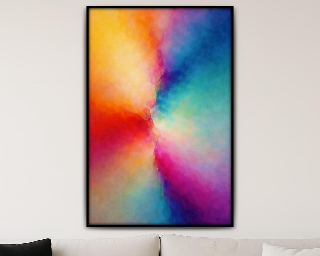 Colorful Abstract Wall Art Printable Modern Vibrant Contemporary ...