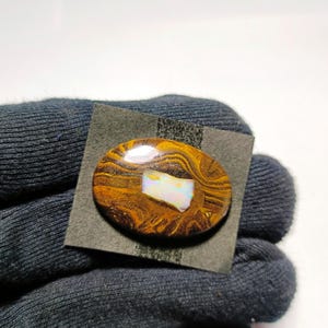 Natural Australian Boulder Opal Cabochon 24x34mm, 43Ct Oval Shape Gemstone, Boulder Opal Jewelry Supply Stone, Loose Opal Cabochon