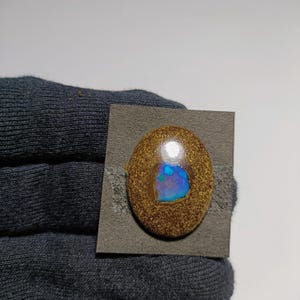 Boulder Opal Oval Cabochon 21x29mm, 30ct Natural Australian Opal, Rare Australian Boulder Opal Genuine Boulder Opal Stone