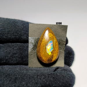 Natural Australian Boulder Opal 20x32mm, Loose Boulder Opal Cabochon, Freeform Cabochon, 32ct Unique Gemstone for Jewelry Making