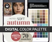 Soft Autumn Color Palette – Digital Swatches for Phone • 70 Colors (Muted Autumn, PDF Download)
