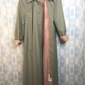 Gabardina larga de los años 70 - Fabricada en Inglaterra - AUS 10-12
