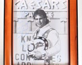 Framed Photograph Of Bobby Knievel In Front Of Caesar 39 s Palace Signed 1989