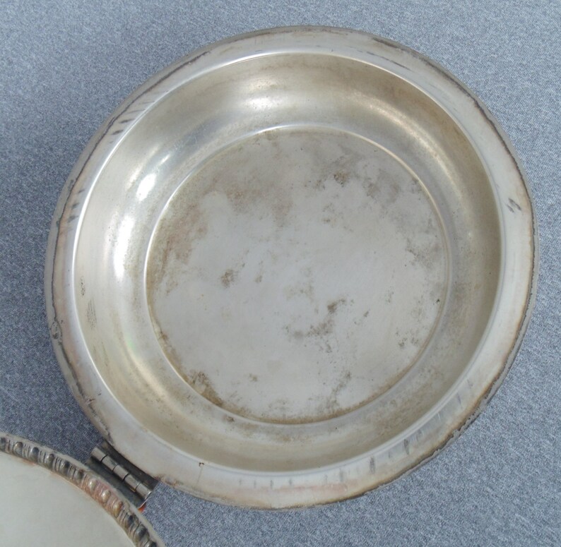 Silver Plated Bed Warmer Wooden Handle Nice Condition