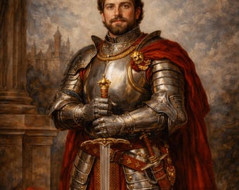 Retrato de rey personalizado / Retrato real renacentista a partir de foto / Arte / Retrato histórico Regalo de retrato personalizado / Retrato humano