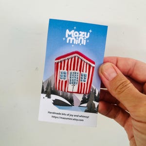 Handmade House brooch | Nordic Red House Pin