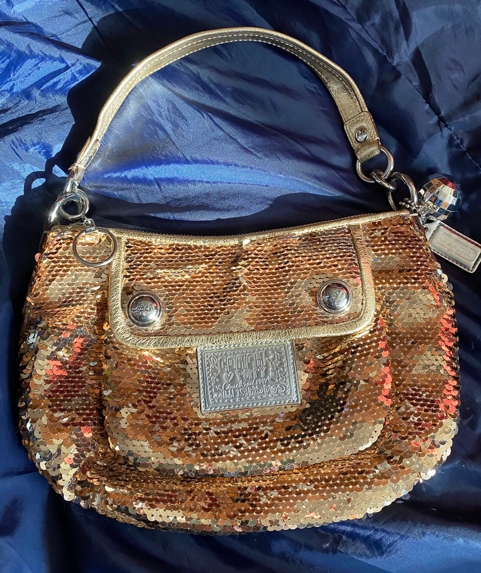 coach poppy gold bag