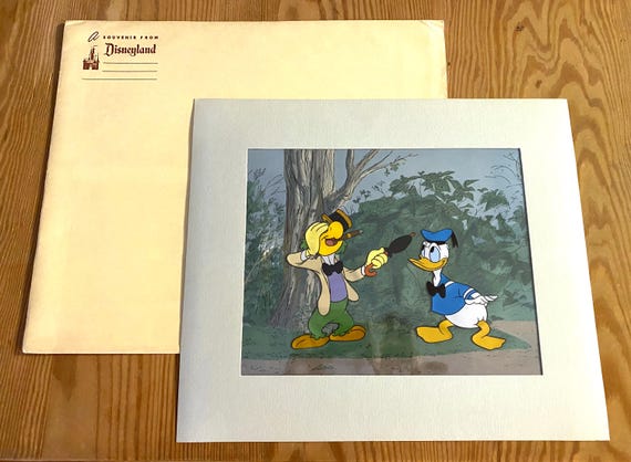 Original 1960s Disney Production Cel – José Carioca and Daffy Duck • Rare Vintage Animation Art