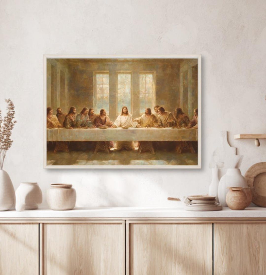 The Last Supper Wall Art Print – Jesus and the Twelve Disciples, Sacred ...