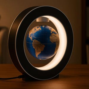 LED Magnetic Floating Globe with Stand, Levitating World Map Lamp Decor