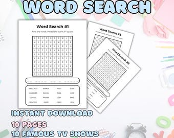 Libro de sopas de letras de series de televisión / Revelación de mensajes ocultos (Descarga digital)