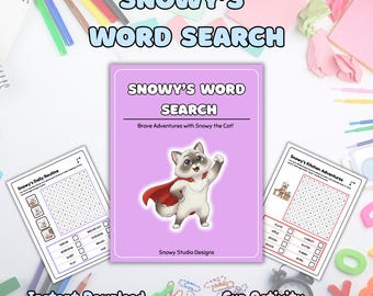Kids Word Search Bundle: Instant Download Activity Pack