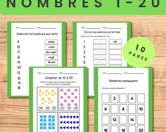 French Numbers 1-20 Activity Book – Learn to Count, Trace & Write (PDF)