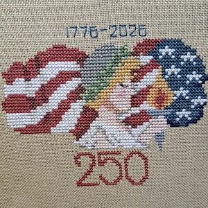 Grille de broderie Lady Liberty au point de croix