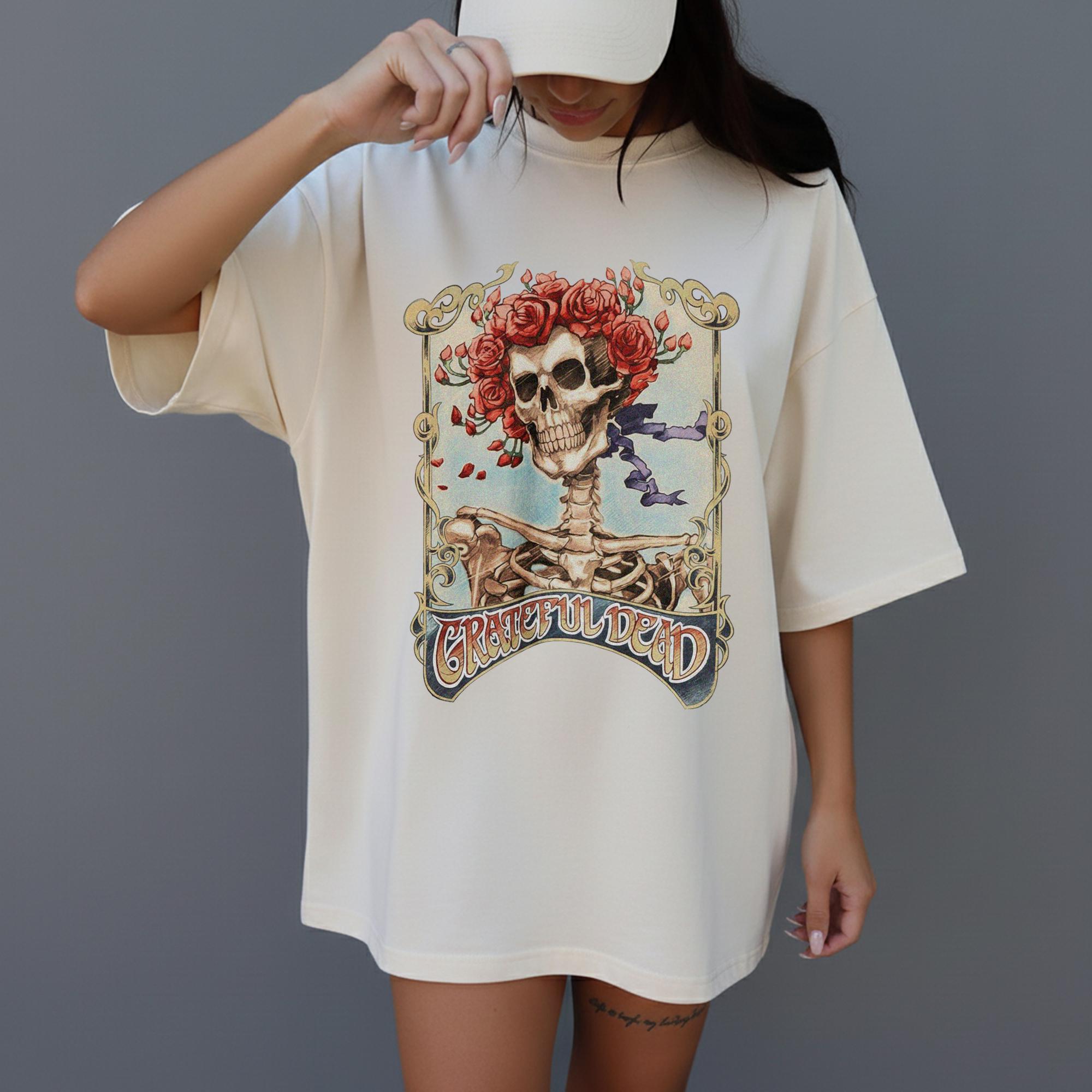 Grateful dead skull and roses shirt - Etsy 日本