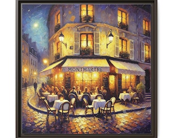 モンマルトル パリ フランス カフェ ビル 夜 パリ フランス HDR 写真
