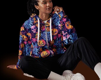 Bright Summerween Hoodie - Fun Jack-O-Lantern Design for Spooky Summer Vibes
