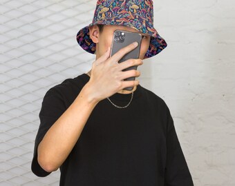 Vibrant Hippie Stoner Bucket Hat - Psychedelic Mushrooms & Bright Colors