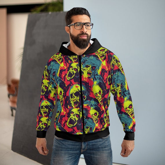 Warhol style Zombie Horde Hoodie Pop Art Undead Pattern Unique