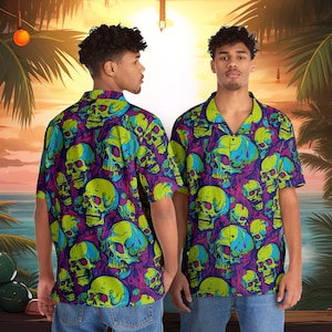Zombie Brains Hawaiian Shirt | Horror Tropical Hawaii Shirt | Monsters Aloha Shirt | Scary Movie Button Up Shirt | Undead Fashion tee