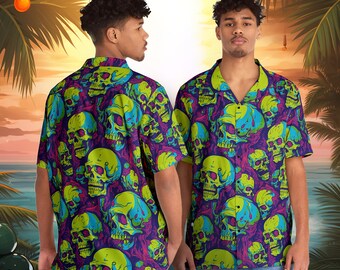 Zombie Brains Hawaiian Shirt | Horror Tropical Hawaii Shirt | Monsters Aloha Shirt | Scary Movie Button Up Shirt | Undead Fashion tee