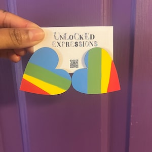 Perfectly Unmatched Autism Awareness Heart Earrings
